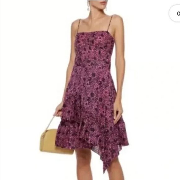 DEREK LAM 10 CROSBY Ruffled floral-print cotton-jacquard dress - Picture 1 of 11